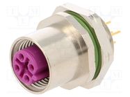 Connector: M12; socket; PIN: 5; female; B code-Profibus; THT LUMBERG AUTOMATION