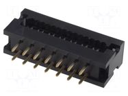Connector: IDC; PIN: 14; 3A; 250V; IDC,THT; for ribbon cable; 2.54mm ADAM TECH
