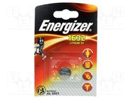 Battery: lithium; CR1632,coin; 3V; 130mAh; non-rechargeable; 1pcs. ENERGIZER