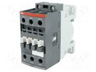 Contactor: 3-pole; NO x3; Auxiliary contacts: NC; 38A; AF; -25÷60°C ABB