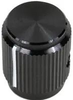 ROUND KNURLED DIAL KNOB, 3.2MM