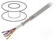 Wire: control cable; SUPER-PAAR-TRONIC-C-PUR; 10x2x0.25mm2; grey HELUKABEL
