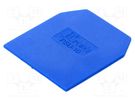 End/partition plate; blue; Width: 1mm; polyamide; -25÷100°C POKÓJ