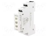 Module: voltage indicator; 3x230VAC; IP20; for DIN rail mounting ZAMEL