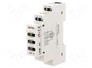 Module: voltage indicator; 3x400VAC; IP20; for DIN rail mounting ZAMEL