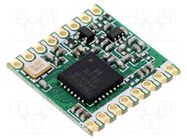 Module: transceiver; RF; FSK,GFSK,GMSK,LoRa,MSK,OOK; 433.92MHz HOPE MICROELECTRONICS