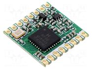 Module: transceiver; RF; FSK,GFSK,GMSK,LoRa,MSK,OOK; 433.92MHz HOPE MICROELECTRONICS