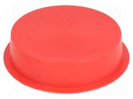 Stopper; Body: red; Out.diam: 98mm; H: 24mm; LDPE; push-in; SafeCAP SUNDPLAST