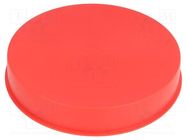 Plugs; Body: red; Out.diam: 166mm; H: 28mm; Mat: LDPE; push-in; round SUNDPLAST