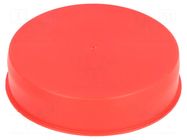 Stopper; Body: red; Out.diam: 103.3mm; H: 23mm; LDPE; push-in; round SUNDPLAST