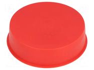 Stopper; Body: red; Out.diam: 103.4mm; H: 28mm; LDPE; push-in; round SUNDPLAST