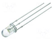LED; red/cold white; 5mm; 30°; Front: convex; 1.8÷2.6/2.8÷3.6VDC OPTOSUPPLY