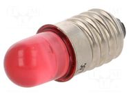 LED lamp; red; E10; 12VDC; 12VAC POLAM-ELTA