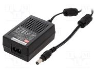 Power supply: switching; 7.5VDC; 2.93A; Out: 5,5/2,1; 22W; -30÷70°C MEAN WELL