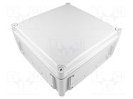 Enclosure: wall mounting; X: 280mm; Y: 280mm; Z: 130mm; EK; grey; IK08 FIBOX