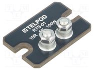 Resistor: thick film; screw; 10Ω; 100W; ±5%; 38x25x2mm; 100ppm/°C TELPOD