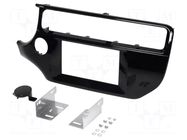 Radio frame; Kia; 2 DIN; black gloss PER.PIC.