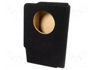 Car loudspeaker enclosure; MDF; black; 200mm; Grooving: 182mm BASSER