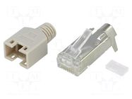 Connector: RJ45; plug; PIN: 8; shielded,with strain relief; 8p8c CONNFLY