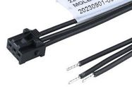 CABLE ASSY, 3P RCPT-FREE END, 300MM, BLK