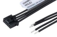 CABLE ASSY, 4P RCPT-FREE END, 600MM, BLK