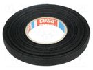 Tape: textile; W: 9mm; L: 15m; Thk: 0.3mm; Automotive; natural rubber TESA