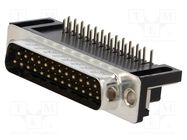 D-Sub; PIN: 25; socket; male; on PCBs; angled 90°; THT; 3A; 250V MH CONNECTORS