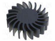 Heatsink; LED; Ø: 70mm; H: 20mm; black FISCHER ELEKTRONIK