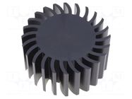 Heatsink; LED; Ø: 105mm; H: 50mm; black FISCHER ELEKTRONIK
