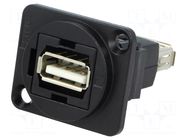 Coupler; USB A socket,both sides; FT; straight; USB 2.0; metal CLIFF