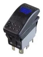 ROCKER SWITCH, DPST-NO, 16A, 250VAC