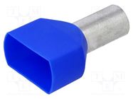 Tip: bootlace ferrule; insulated,double; copper; 16mm2; 14mm; blue BM GROUP