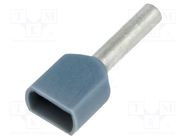 Tip: bootlace ferrule; insulated,double; copper; 0.75mm2; 8mm BM GROUP