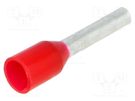 Tip: bootlace ferrule; insulated; copper; 1mm2; 8mm; tinned; red BM GROUP