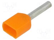 Tip: bootlace ferrule; insulated,double; copper; 0.5mm2; 8mm BM GROUP