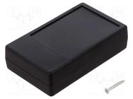 Enclosure: multipurpose; X: 63mm; Y: 104mm; Z: 28mm; ABS; black KRADEX