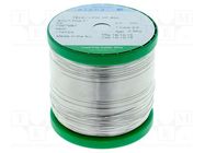 Soldering wire; tin; Sn99,3Cu0,7; 0.5mm; 0.5kg; lead free; reel ALPHA
