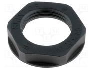 Nut; M20; polyamide; UL94V-2; 27mm; black; -20÷100°C; Thread: metric LAPP