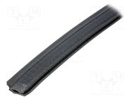 Hole and edge shield; L: 10m; black; H: 21mm; W: 10mm; industrial 