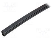 Hole and edge shield; L: 10m; black; H: 9.5mm; Panel thick: 1÷2mm FATH