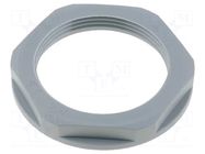 Nut; PG29; polyamide; UL94V-2; 46mm; grey; Thread: PG; with flange LAPP