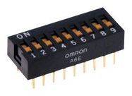 DIP SWITCH, SPST, 0.025A, 24VDC