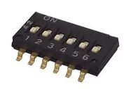 DIP SWITCH, SPST, 0.025A, 24VDC