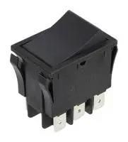 ROCKER SWITCH, DPDT, 20A, 250VAC, PANEL