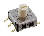 ROTARY SWITCH, 10 POS, 0.025A, 24VDC