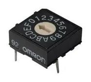 ROTARY SWITCH, 10 POS, 0.025A, 24VDC, TH