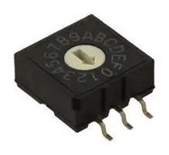 ROTARY SWITCH, 10 POS, 0.025A/24VDC, SMD