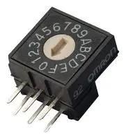 ROTARY DIP SWITCH, 0.025A, 24VDC, TH