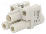 Connector: HDC; contact insert; female; GWconnect; PIN: 3; 40A; 400V MOLEX
