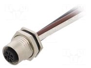 Connector: M12; socket; PIN: 4; female; S code-Power; cables; IP67 AMPHENOL LTW